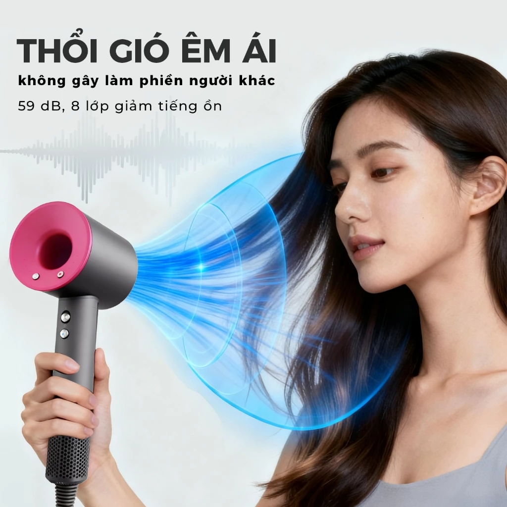 DRYON D15 High-Speed Hair Dryer - 110000RPM Professional Styling Tool with 5 Attachments - 图片 5
