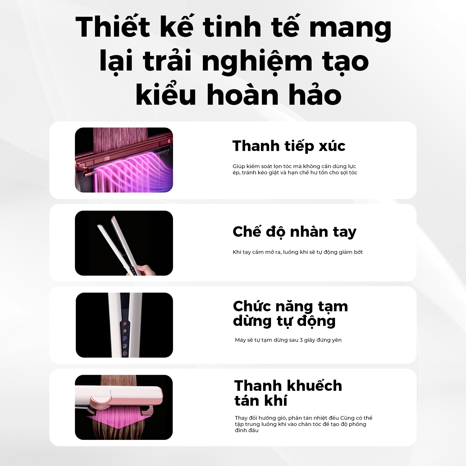 DRYON AirStraight 2-in-1 Hair Dryer Straightener - Heatless Straightening Technology - Image 8